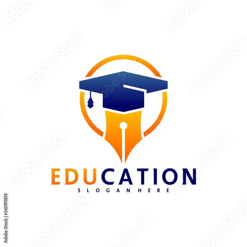 Education logo design template, vector illustration, icon symbol, creative design
