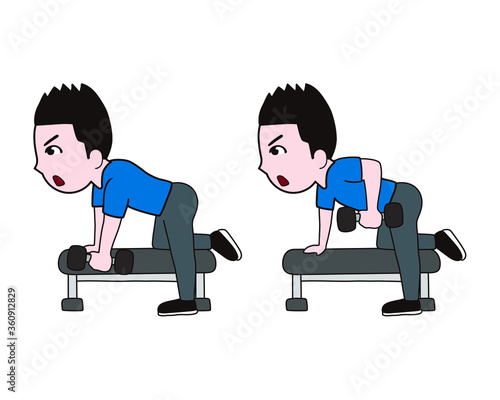 筋トレをする男性