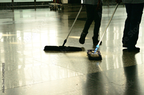 Photography Person Sweeping floor