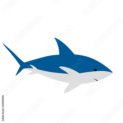 Sea fish, animal wild. Cartoon sharks isolated on white background. Vector colorful illustration. Adorable character for cards, wallpaper, textile, fabric. Flat style.