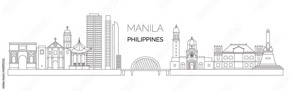 landscape of Manila city