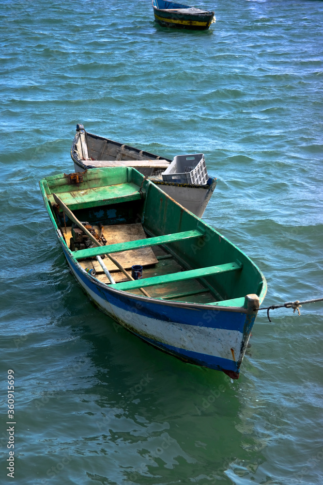 small boats of local fishermen, state of rio de janeiro.