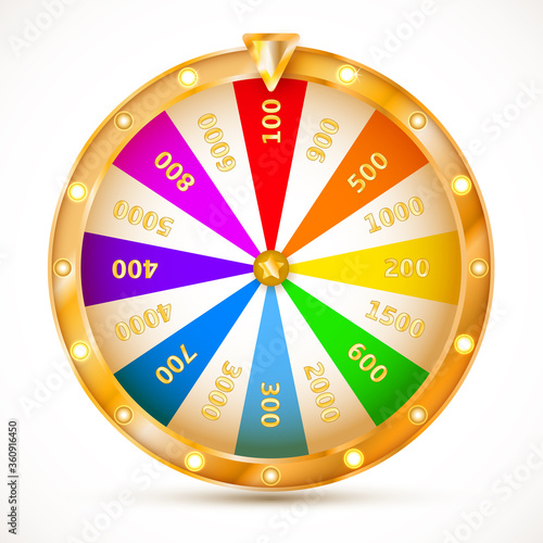 Colorful fortune wheel