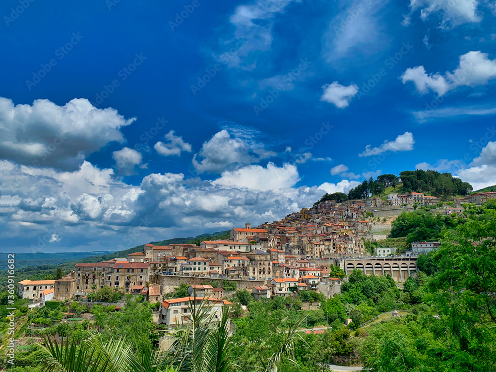 View of San Giorgio Morgeto, a beautiful village in Calabria.