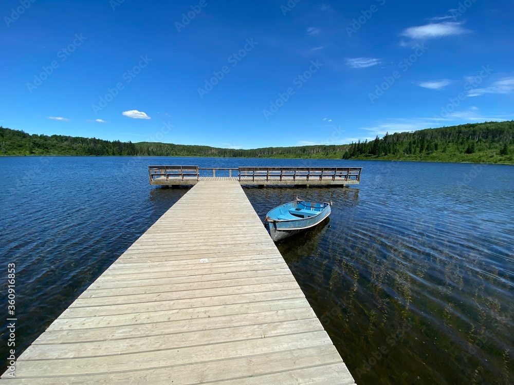 wooden pier on the lake