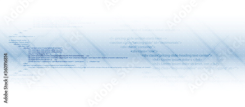 Software development abstract technology code and script background