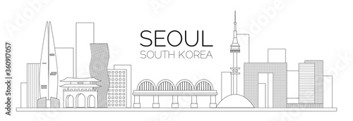 landscape of Seoul city