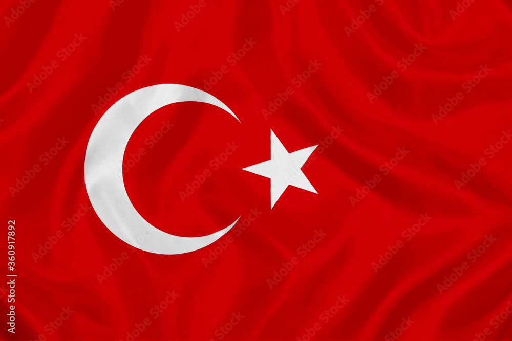 Obraz premium flag of turkey waving