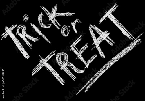 chalk drawing on a blackboard halloween