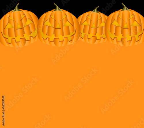 halloween background with pumpkin