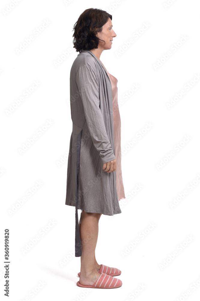 side view of dressing gown on white background, side view of dressing gown on white background,