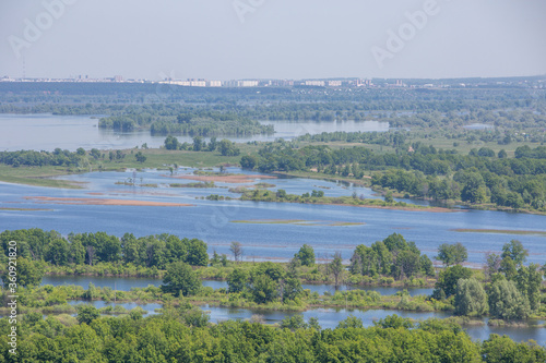 view from the height of the floodplain of the Kama River on a spring sunny day © Андрей Пугачев