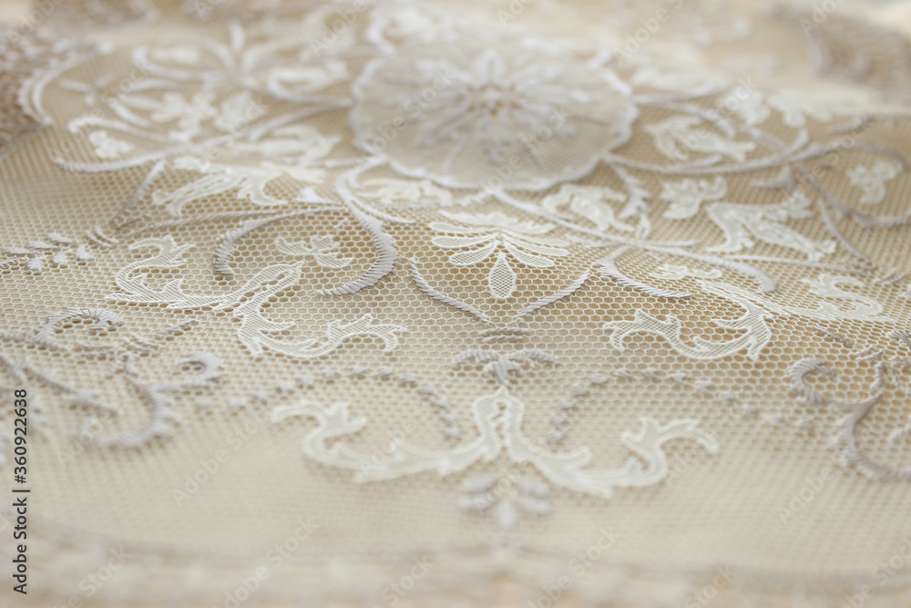 Obraz premium white lace fabric