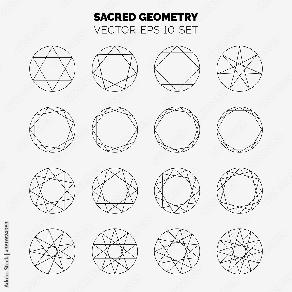 Sacred geometry set Sacred geometry set