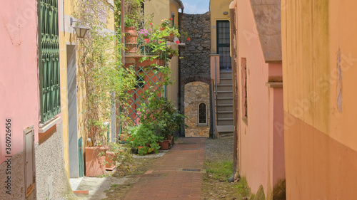 Fototapeta Naklejka Na Ścianę i Meble -  Il villaggio di Montemarcello nel comune di Ameglia, La Spezia