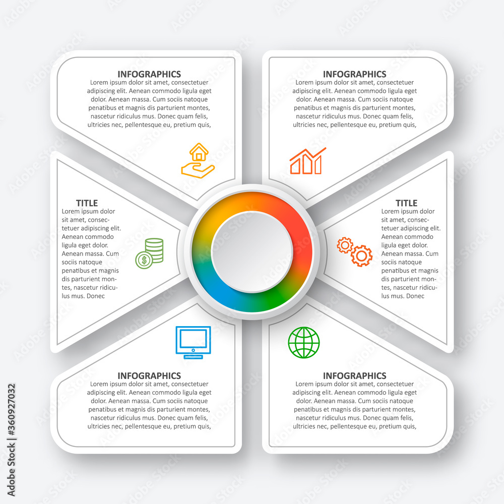 Abstract 3D Paper Infographics. Business template .Vector illustration Abstract 3D Paper Infographics. Business template .Vector illustration