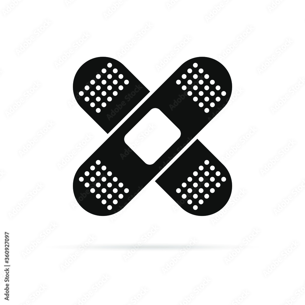 Medical plaster isolated on white background. Vector illustration eps 10 Medical plaster isolated on white background. Vector illustration eps 10