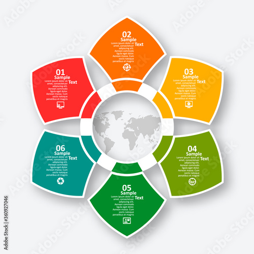 Abstract 3D Paper Infographics. Business template .Vector illustration