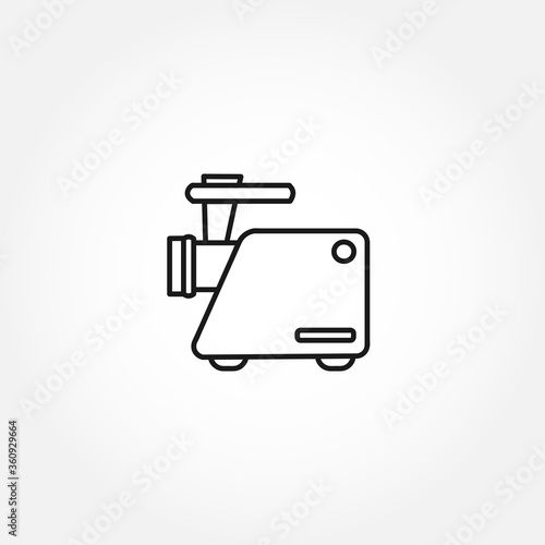 Meat grinder line icon. mincer icon on white background