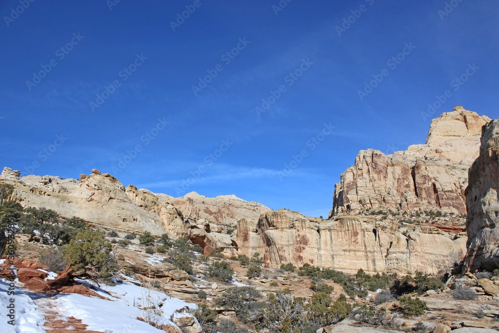 Fototapeta premium Capitol Reef National Park, Utah, in winter 