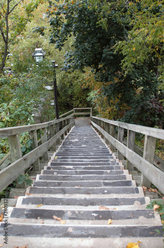 descending stairs