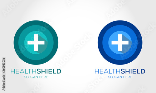Health Shield Logo Design, Medical Logo Design