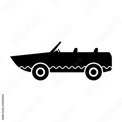 Canvas Print Amphibian car icon