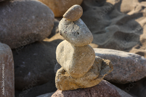 Canvas Print Stones in a stack