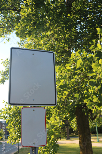 Two Blank Vertical Signs