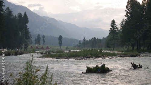 beautiful morning in a valley