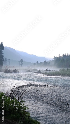 misty morning on the river