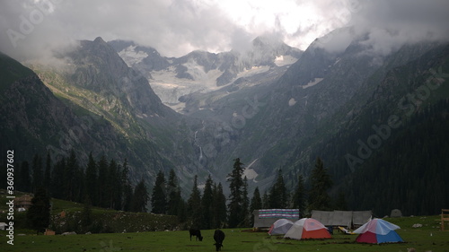 camping in the mountains