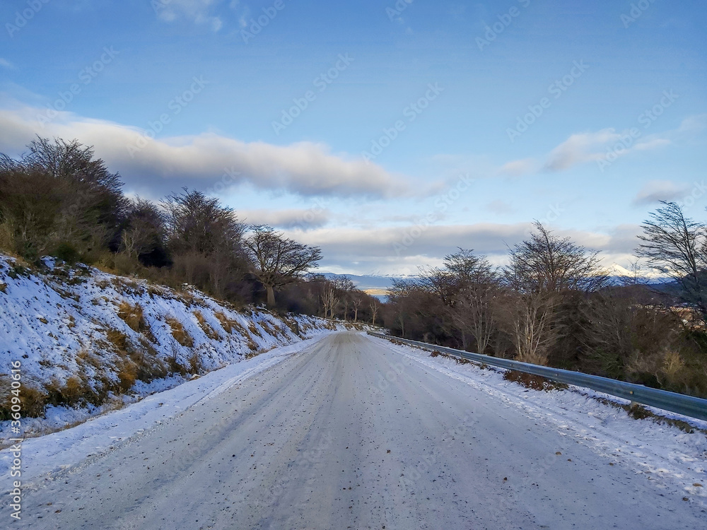 road in the snow road in the snow