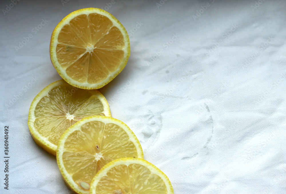 lemon on a white background