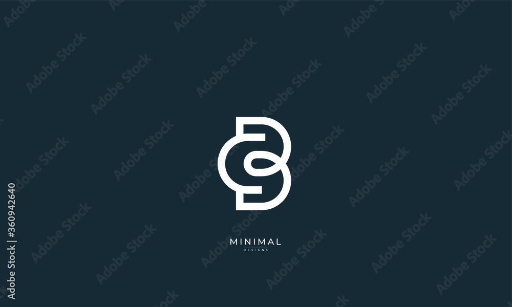 Alphabet letter icon logo CB or BC Alphabet letter icon logo CB or BC