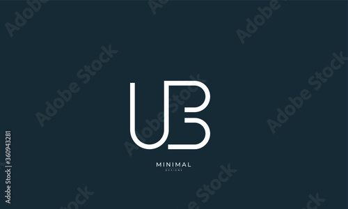 Alphabet letter icon logo UB