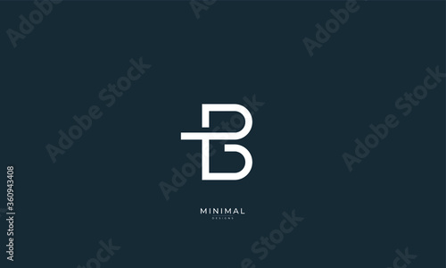 Alphabet letter icon logo TB 