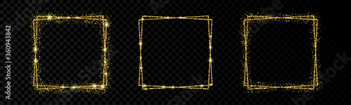 Shiny frames with glowing effects