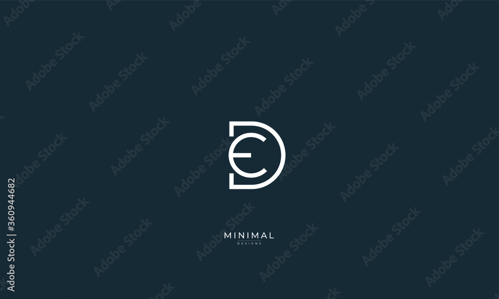 Alphabet letter icon logo DE or ED Alphabet letter icon logo DE or ED