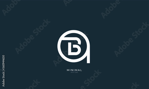Alphabet letter icon logo BA or AB