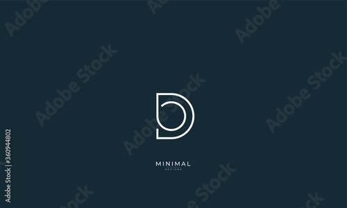 Alphabet letter icon logo DB or BD