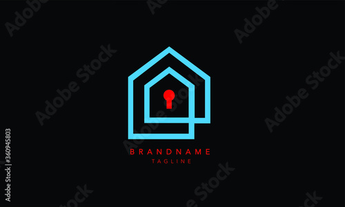 Abstract House Vector logo, Real estate template logo