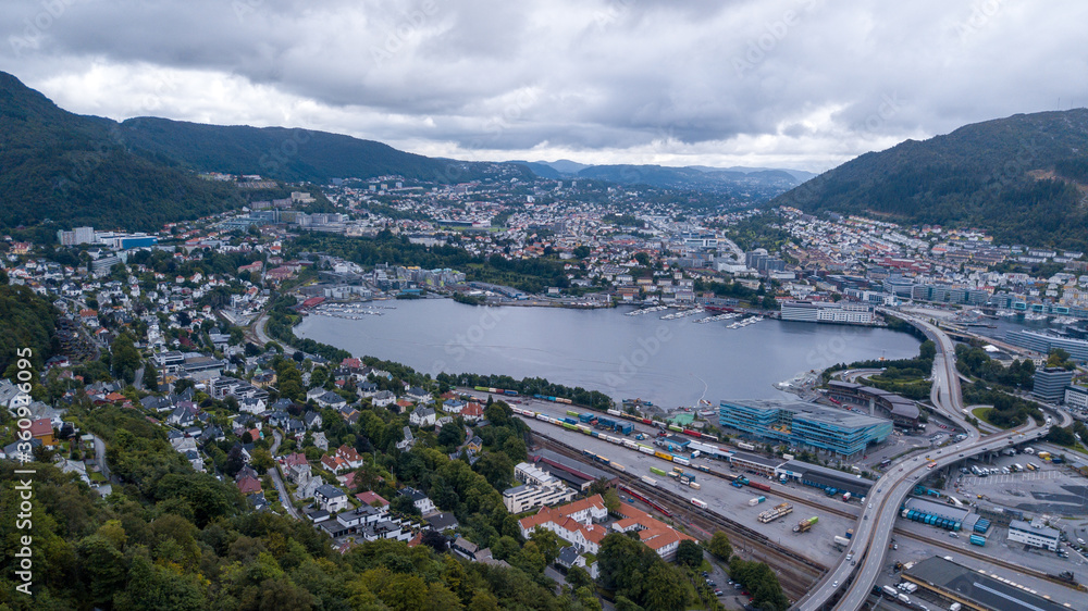 Bergen, Norvège, drone