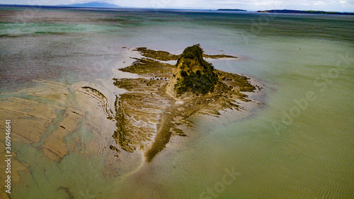 Mahurangi Island Waiwera Bluff Waiwera Whangaparaoa New Zealand Spring springtime drone photos videos ANZAC Whangaparaoa Peninsula bay shore beach north island Auckland bay of whales photo