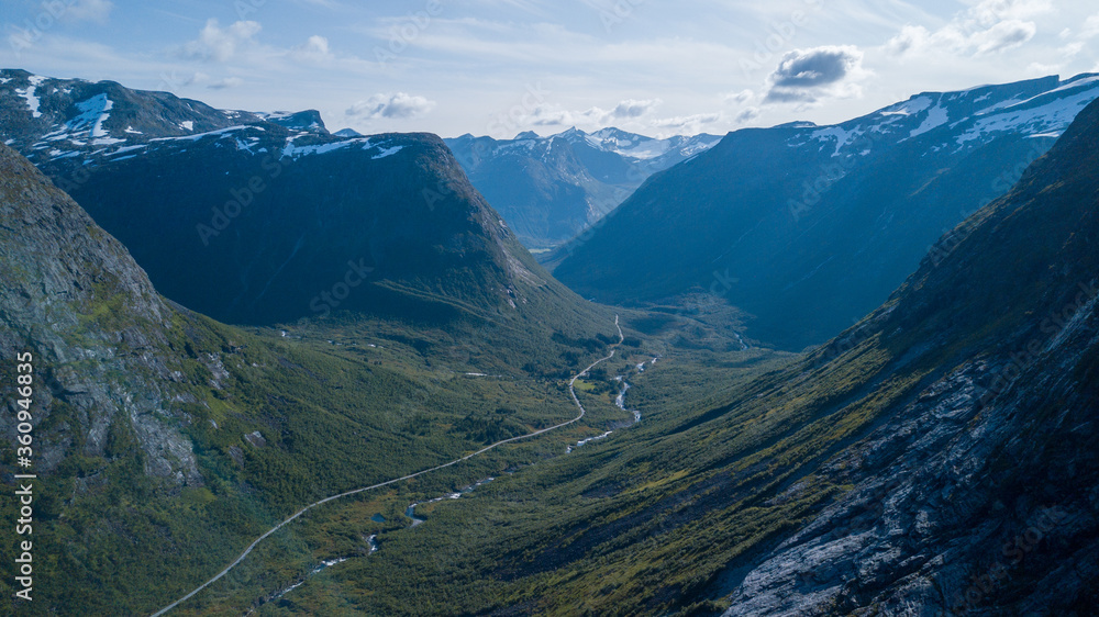 Norvège vue de drone