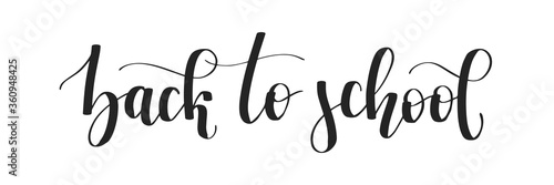 Vector isolated lettering logo of Back to School for decoration and covering on the white background.