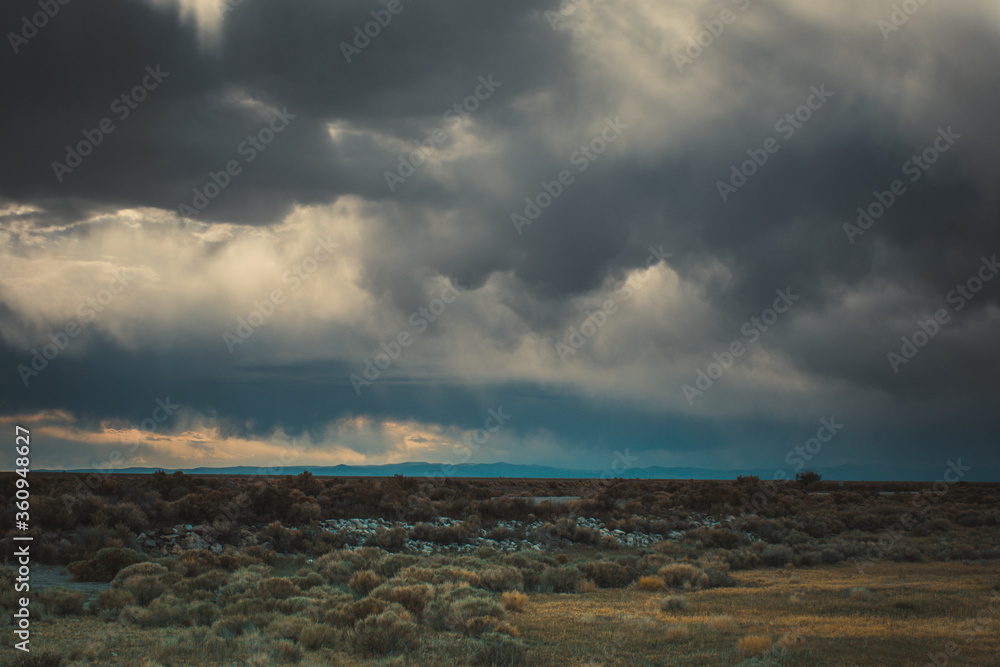 Stormy skies over San Luis State Park Colorado