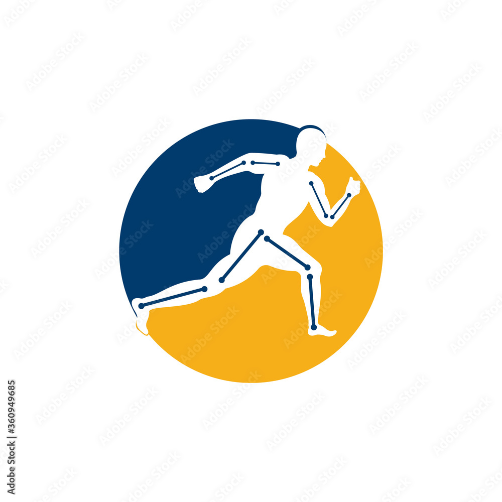 Physiotherapy treatment design template vector with people run. Colorful vector health. Physiotherapy clinic logo. Physiotherapy logo Physiotherapy treatment design template vector with people run. Colorful vector health. Physiotherapy clinic logo. Physiotherapy logo