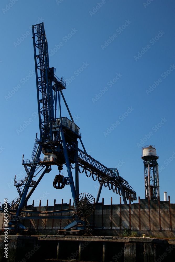 Cranes in the harbor of Bilbao Cranes in the harbor of Bilbao