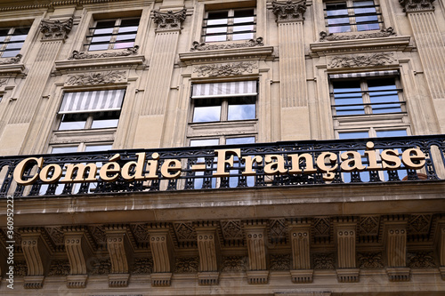 Billede på lærred Comédie française, state theatre in Paris,